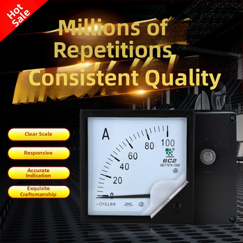 Ampermetru DC cu indicator și voltmetru cu ac (6C2-A) – Tengen, 100A/30A, 10V/150V/300V