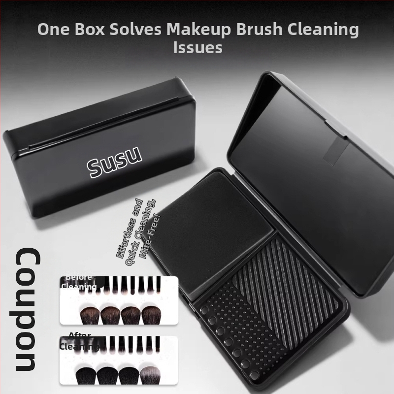 Litchi Tree Washboard – Curățitor de Pensule pentru Machiaj cu Săpun, 60 g, Include Cutie de Curățare și Cutie de Uscare