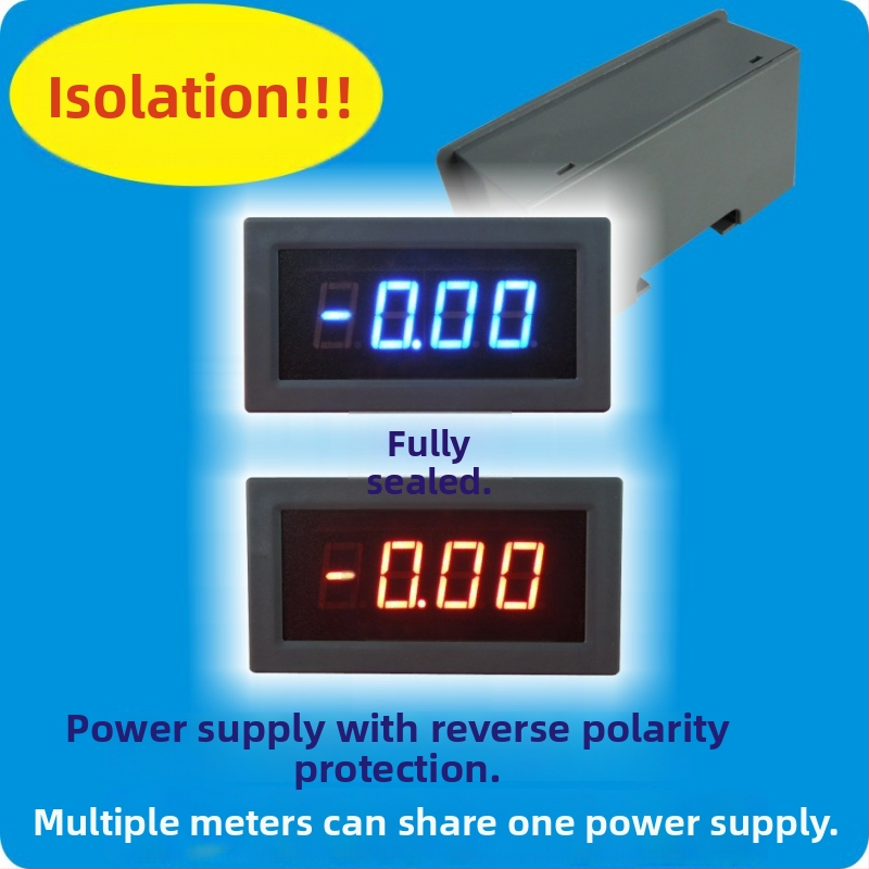 YB5135I Izolirani AC digitalni voltmetar s LED zaslonom ICL7107, 3,5-digitni, raspon 0-500 V AC, napajanje DC 8-18 V, točnost 0,5% ±2 znamenke