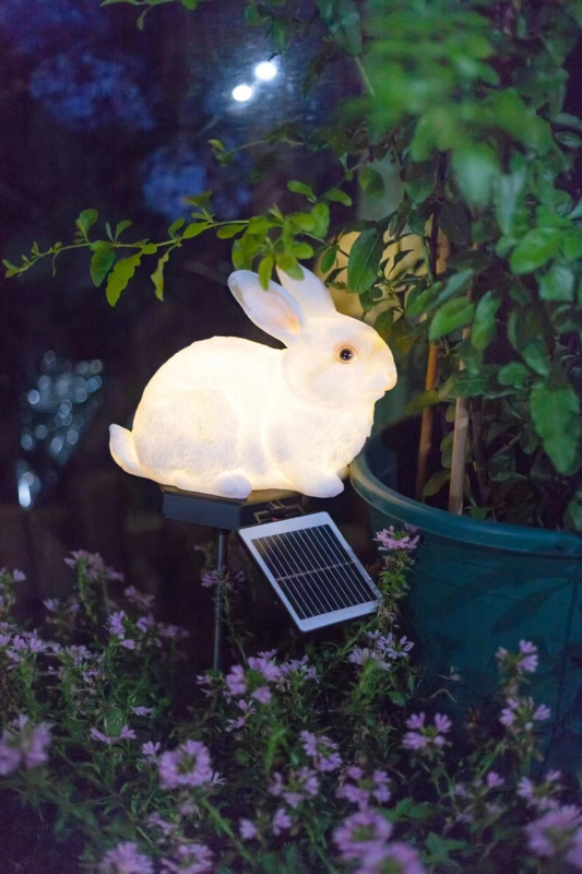 Vanjska lampica u obliku zeca od fiberglasa, IP65, 5W, 6–12 h osvjetljenja