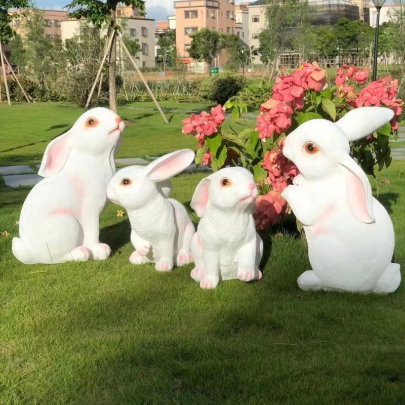 Vanjska lampica u obliku zeca od fiberglasa, IP65, 5W, 6–12 h osvjetljenja