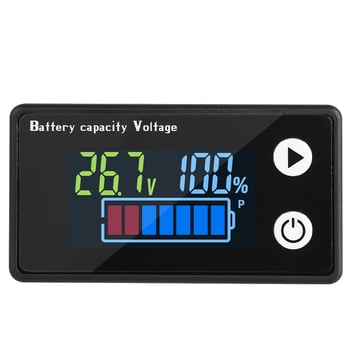 Dvožilni LCD digitalni voltmetar 9-100V, prikaz napona i napunjenosti baterije