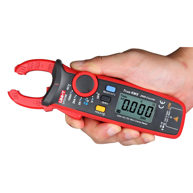 UT210E kleštni multimetar — mini digitalni kleštni mjerač, AC/DC struja, raspon 2A–200A