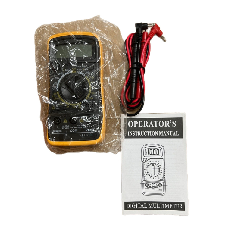 Multimetru digital XL830L – Portabil, Măsurare tensiune DC și tensiune AC, Test baterie, Afișaj 999