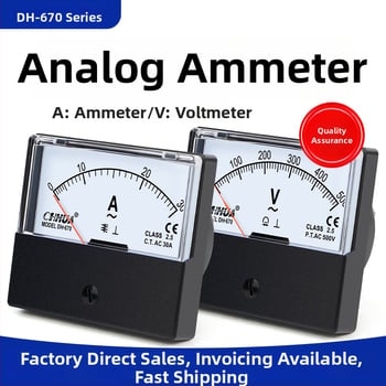 DH-670 Analógový AC ampérmeter a voltmeter, hlavica voltmetra, 10A/20A, 100/5, 450/5