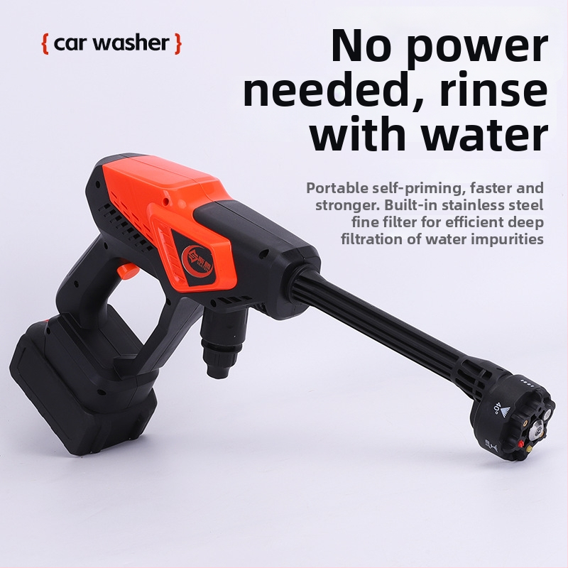 Pištoľ na umývanie auta, bezdrôtová s Li-ion batériou, vysoký tlak, plne automatická (Značka: Bo xi)