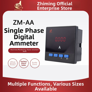 Egyfázisú digitális ampermérő LED és LCD kijelzővel, névleges feszültség 380V, mérési pontosság 0,4%, súly 200 g