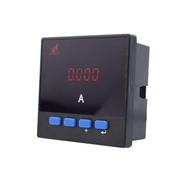 Egyfázisú digitális ampermérő LED és LCD kijelzővel, névleges feszültség 380V, mérési pontosság 0,4%, súly 200 g