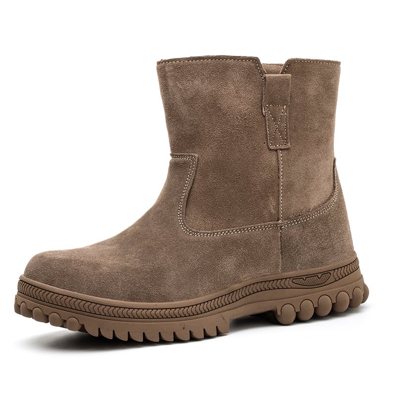 Bezpečnostná pracovná obuv s oceľovou špičkou, proti nárazu a prepichnutiu, zimná izolácia, vysoký členok