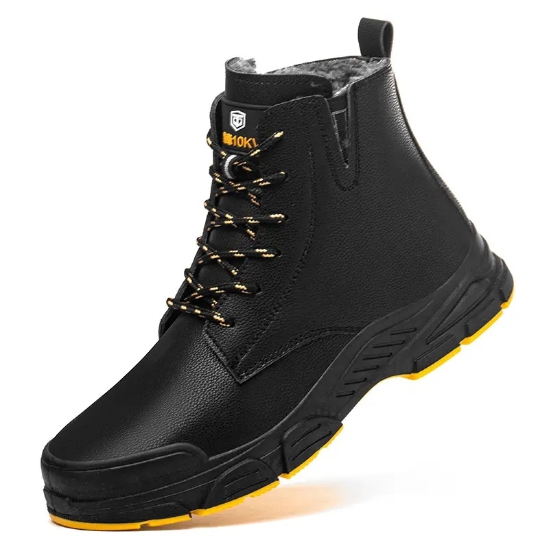 Χειμερινά εργατικά παπούτσια με μόνωση έως 10 kV, αντι-χτύπη και αντι-διάτρησης, δέρμα μικροϊνών, μεσαίο ύψος, προστασία δακτύλων