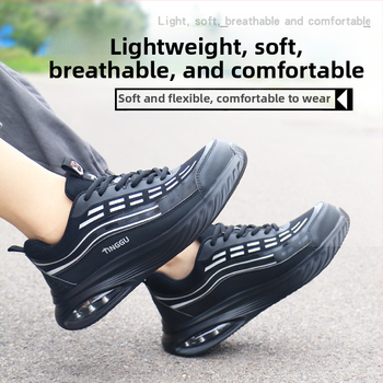 Izolované bezpečnostné pracovné topánky pre mužov, proti nárazu a perforácii, ľahké a priedušné, nízky vrchný diel, materiály: mikrovlákna koža + flywoven sieť