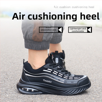 Izolované bezpečnostné pracovné topánky pre mužov, proti nárazu a perforácii, ľahké a priedušné, nízky vrchný diel, materiály: mikrovlákna koža + flywoven sieť