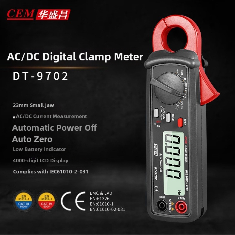 CEM AC/DC kleštni ampermetar, 10 mA visoke preciznosti, raspon mjerenja 0~200, LCD zaslon, DT-9702