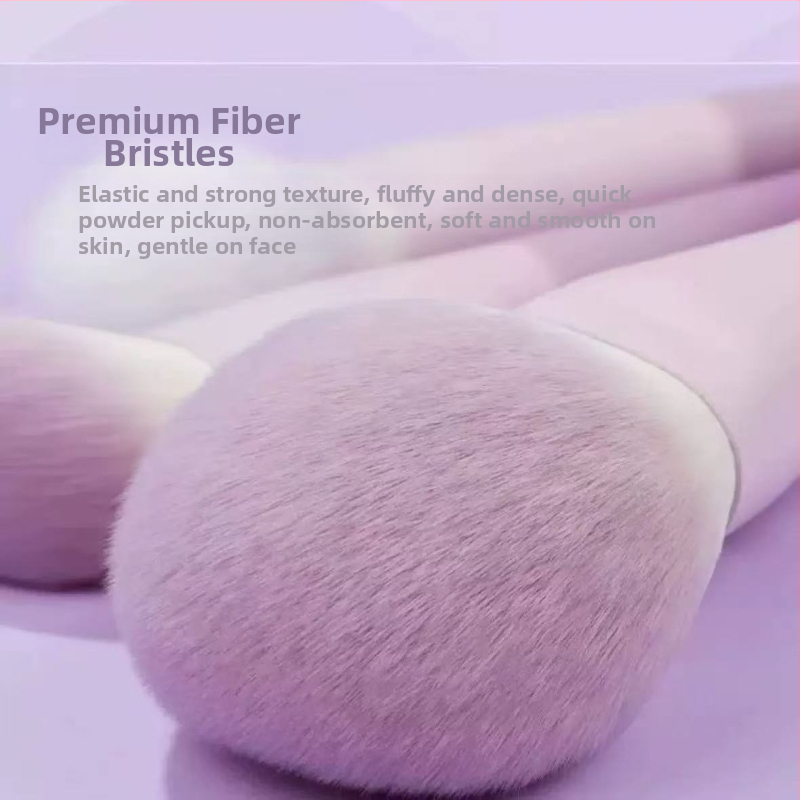 Sminkecsetkészlet – Úti kiadás hordozható tárolótáskával, 10 darab, szintetikus sörték, műanyag nyél