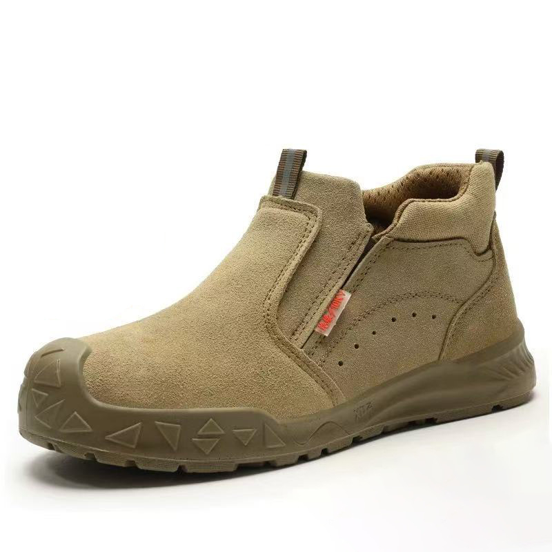Pantofi de lucru izolați pentru bărbați – protecție împotriva loviturilor și perforării, izolație; material: piele velur; partea superioară: medie