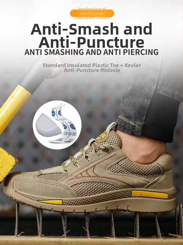 6kV izolációjú munkavédelmi cipő, ütés- és perforáció elleni védelemmel, acél orrész, lélegző belső háló