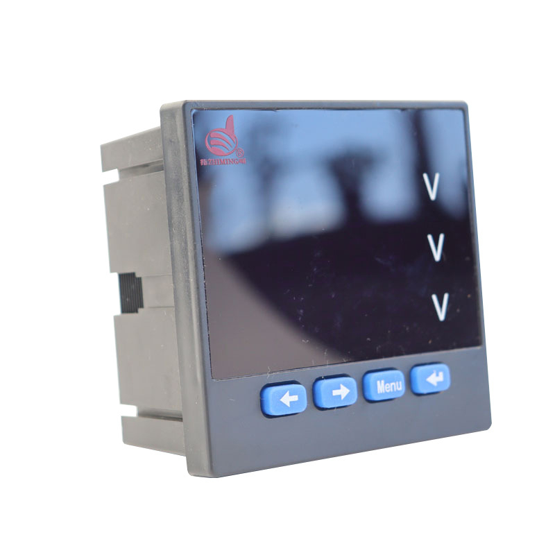 Háromfázisú digitális feszültségmérő és ampermérő — nagy pontosságú AC mérés, digitális kijelző, feszültség mérési hiba 0,4