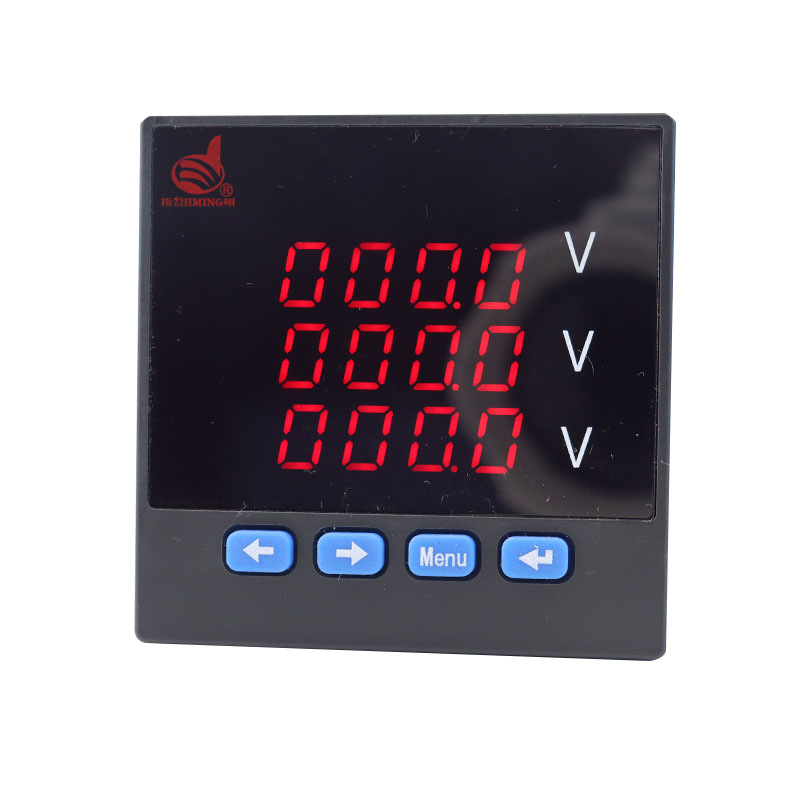 Háromfázisú digitális feszültségmérő és ampermérő — nagy pontosságú AC mérés, digitális kijelző, feszültség mérési hiba 0,4