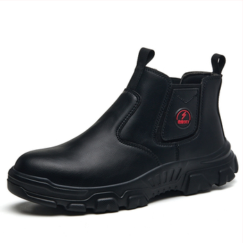 Μεσαίου ύψους παπούτσια εργασίας από microfiber δέρμα, μονωμένα, με πλαστικό καπάκι δακτύλου – προστασία από χτυπήματα και διατρήσεις