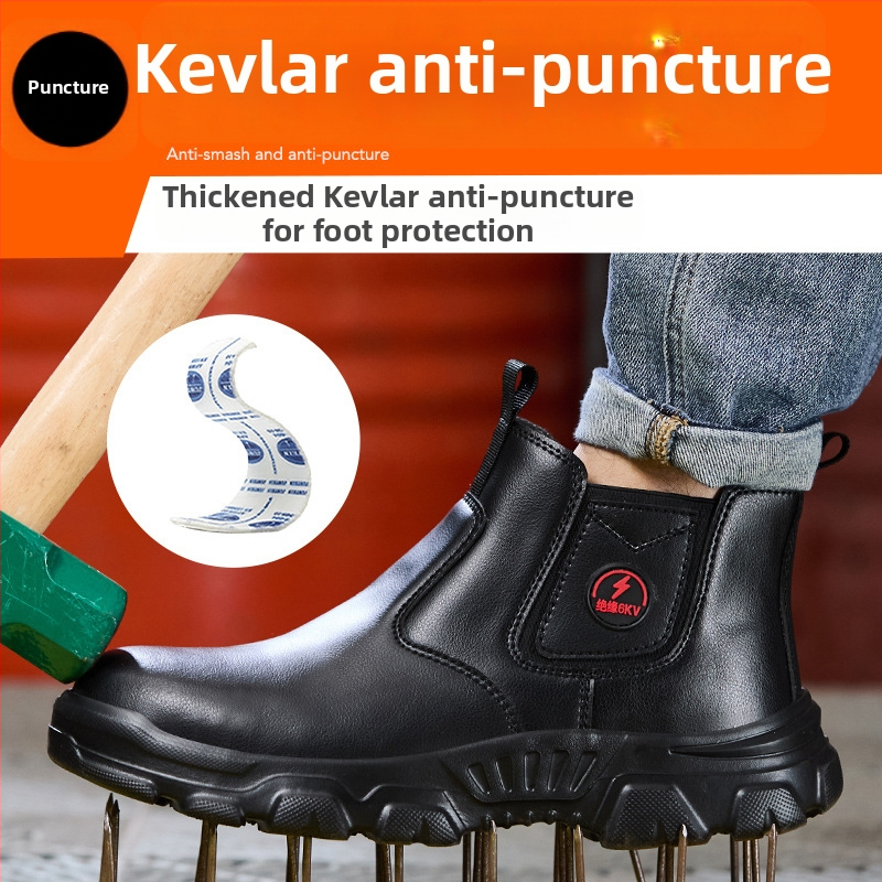 Μεσαίου ύψους παπούτσια εργασίας από microfiber δέρμα, μονωμένα, με πλαστικό καπάκι δακτύλου – προστασία από χτυπήματα και διατρήσεις