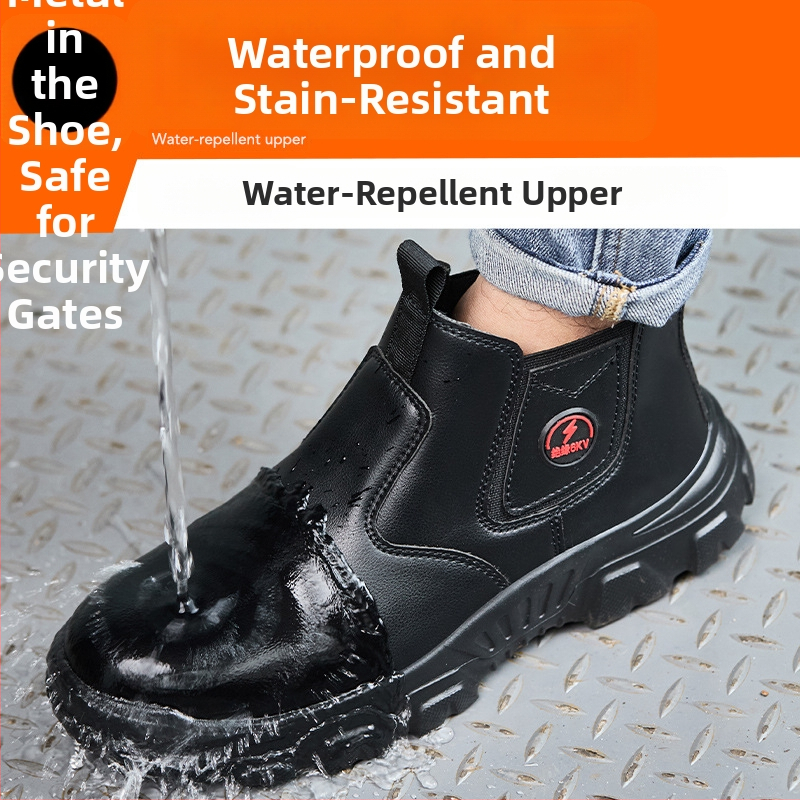 Μεσαίου ύψους παπούτσια εργασίας από microfiber δέρμα, μονωμένα, με πλαστικό καπάκι δακτύλου – προστασία από χτυπήματα και διατρήσεις