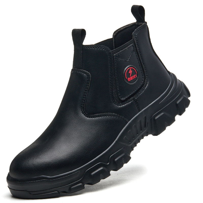 Μεσαίου ύψους παπούτσια εργασίας από microfiber δέρμα, μονωμένα, με πλαστικό καπάκι δακτύλου – προστασία από χτυπήματα και διατρήσεις