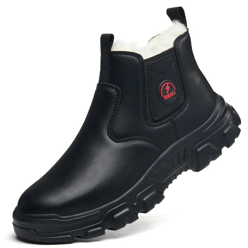 Μεσαίου ύψους παπούτσια εργασίας από microfiber δέρμα, μονωμένα, με πλαστικό καπάκι δακτύλου – προστασία από χτυπήματα και διατρήσεις