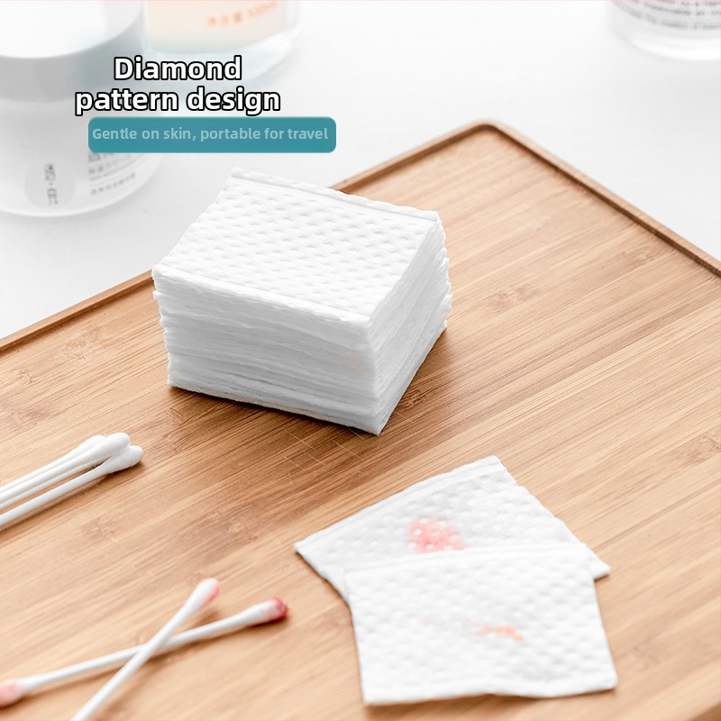 Miniso 100%-os pamut arcápoló párnák arcra – puhák, szálmentesek, nedves tisztításhoz