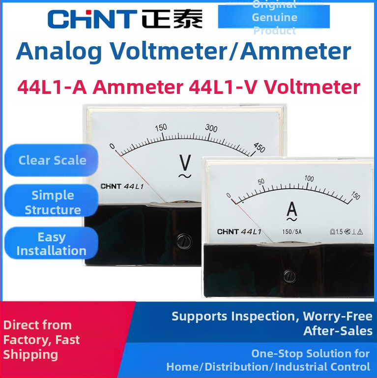 Chint pokazni ampermetar 44L1-A, voltmetar 44L1-V, 450V, 150/5A, 44C2