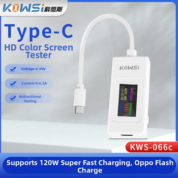 KWS-066C Type-C tester s bojom zaslona – USB mjerenje struje i napona, dvostrani tester