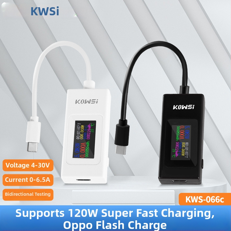 KWS-066C Type-C tester s bojom zaslona – USB mjerenje struje i napona, dvostrani tester