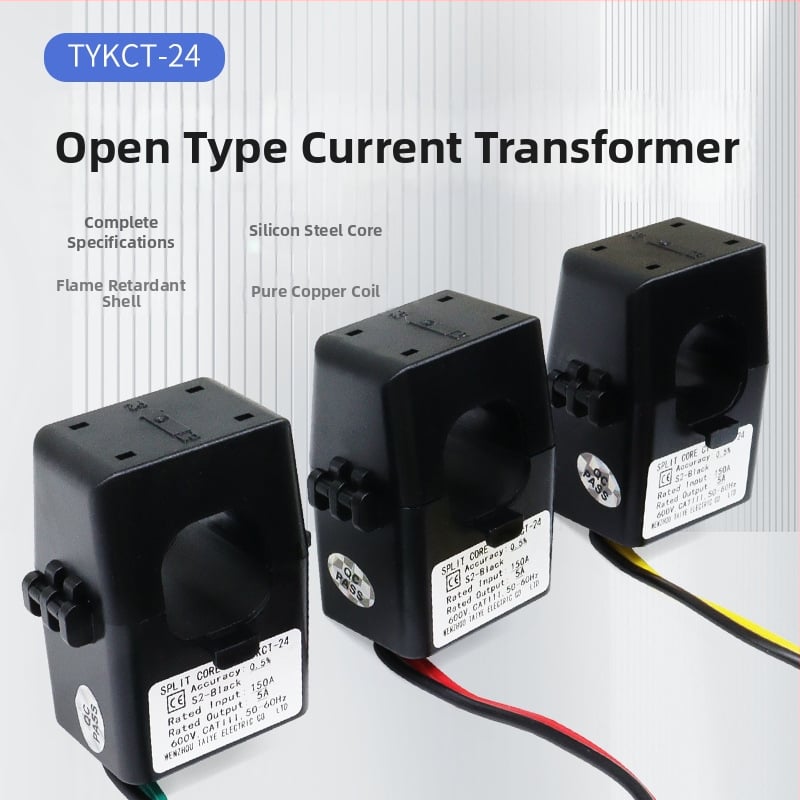 TY KCT24 otvoreného typu prúdový transformátor, 100/5A, 200/5A