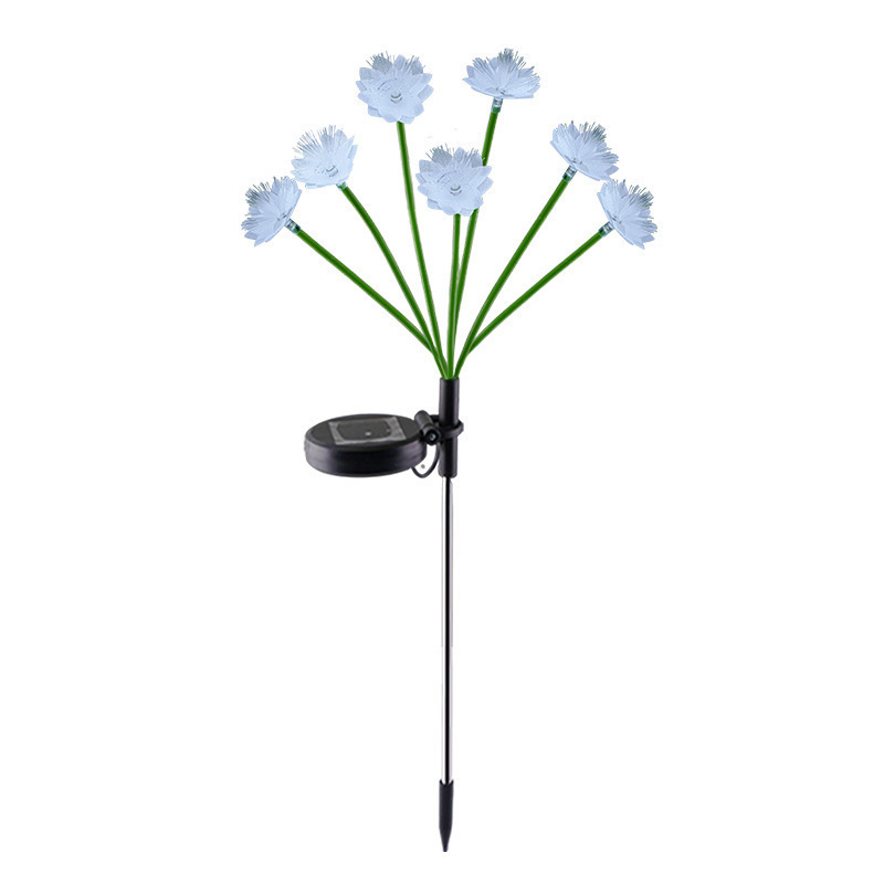 Solarna vanjska rasvjeta za vrt s cvijetom od optičkog vlakna, IP65, LED 5W, 1,2V, 6–12 sati rada