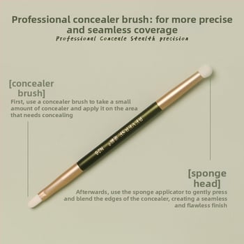 Πινέλο concealer με τρίχες συνθετικών ινών, ξύλινη λαβή, ένα πινέλο, μάρκα REVERSE