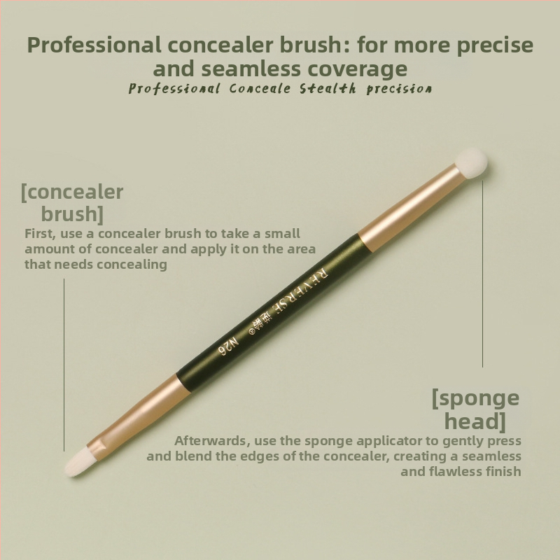 Πινέλο concealer με τρίχες συνθετικών ινών, ξύλινη λαβή, ένα πινέλο, μάρκα REVERSE