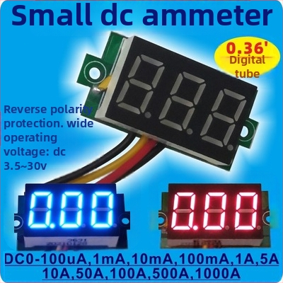 YB20C digitalni DC ampermetar, LED 0,36 inčni zaslon, DC0-1A, 5A/10A/50A