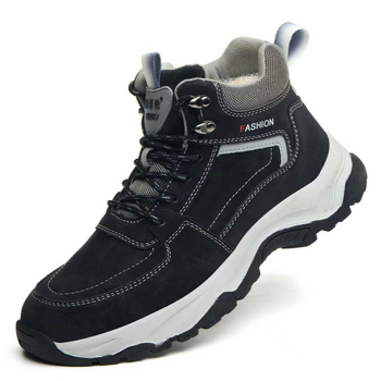 Izolované bezpečnostné pracovné topánky pre teplo; ochrana proti prepichnutiu a proti nárazu; horná časť z mikrovláknovej kože; vysoký horný diel; ochranný prst z plasticko-oceli.