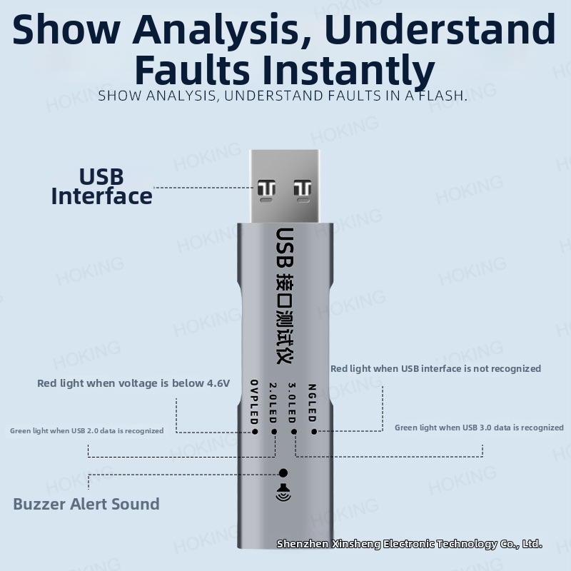 USB protokolový tester, prenosný merací prístroj pre USB 2.0/3.0 signálovú konektivitu, model C01, XSOON