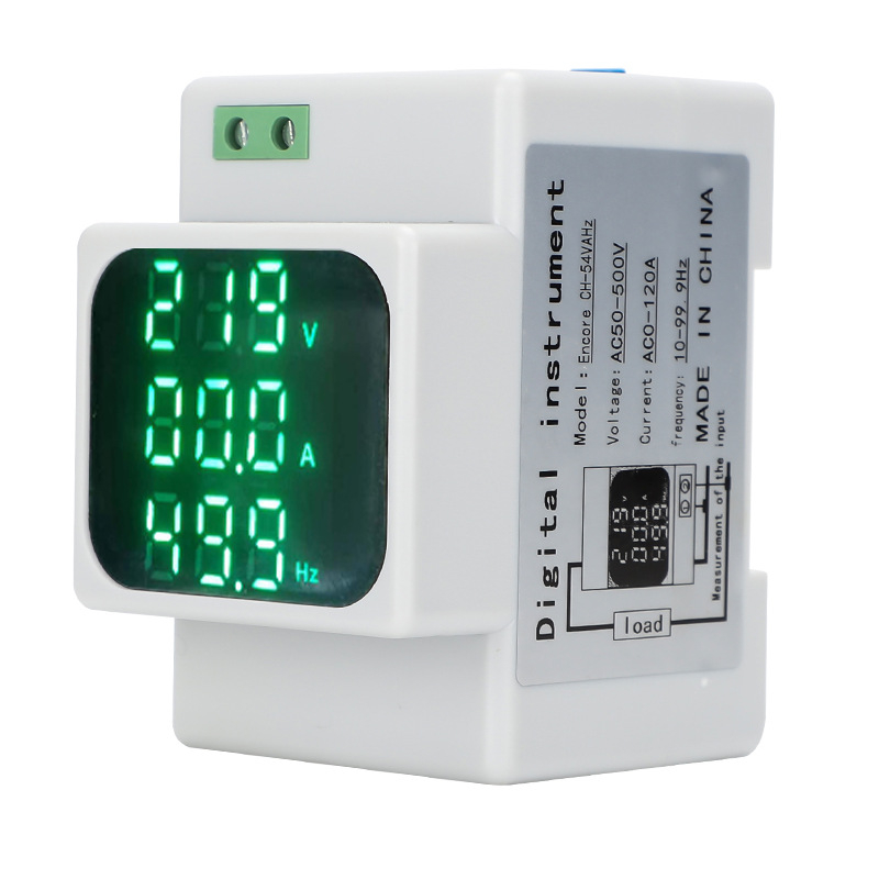 Волтметър за релсов монтаж със цифрова защита срещу презапрежение и ниско напрежение и регулируема защита, модел D52-2042A, точност на измерване на напрежение 1%.