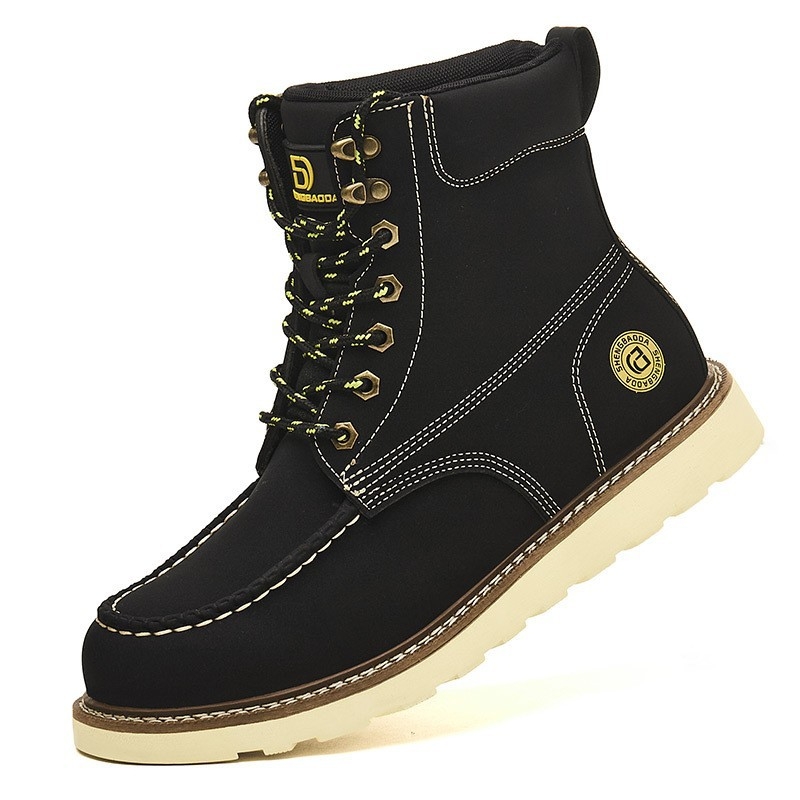 Ghete de protecție de lucru, cu vârf din oțel, înalte, anti-șoc, anti-perforație, rezistente la uzură și antiderapante pentru lucru în exterior