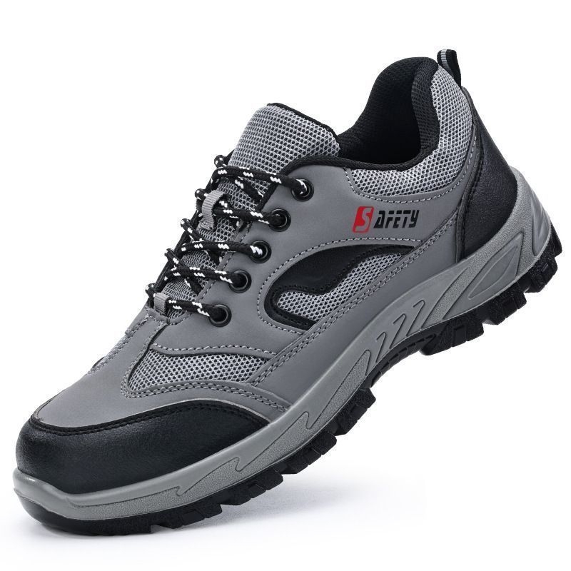 Pantofi de protecție pentru muncă, bărbați, ușori și confortabili, cu vârf din oțel și placă metalică, rezistenți la lovire, perforare și alunecare, pentru șantier
