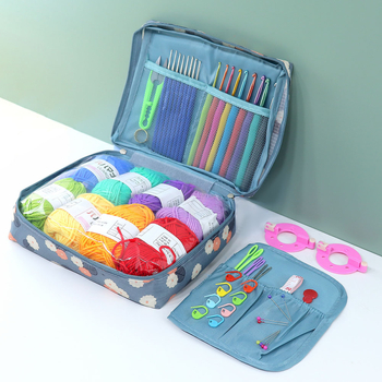 Set de unelte pentru tricotat pulover cu croșete - Zhiyue T1T, 24 buc., 470 g, stil drăguț