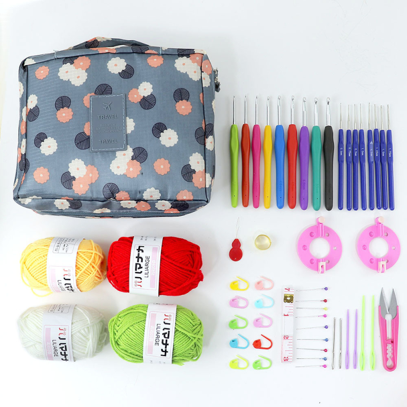 Set de unelte pentru tricotat pulover cu croșete - Zhiyue T1T, 24 buc., 470 g, stil drăguț