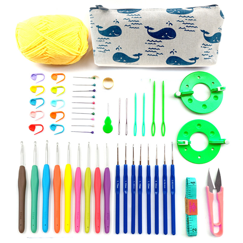 Set de unelte pentru tricotat pulover cu croșete - Zhiyue T1T, 24 buc., 470 g, stil drăguț