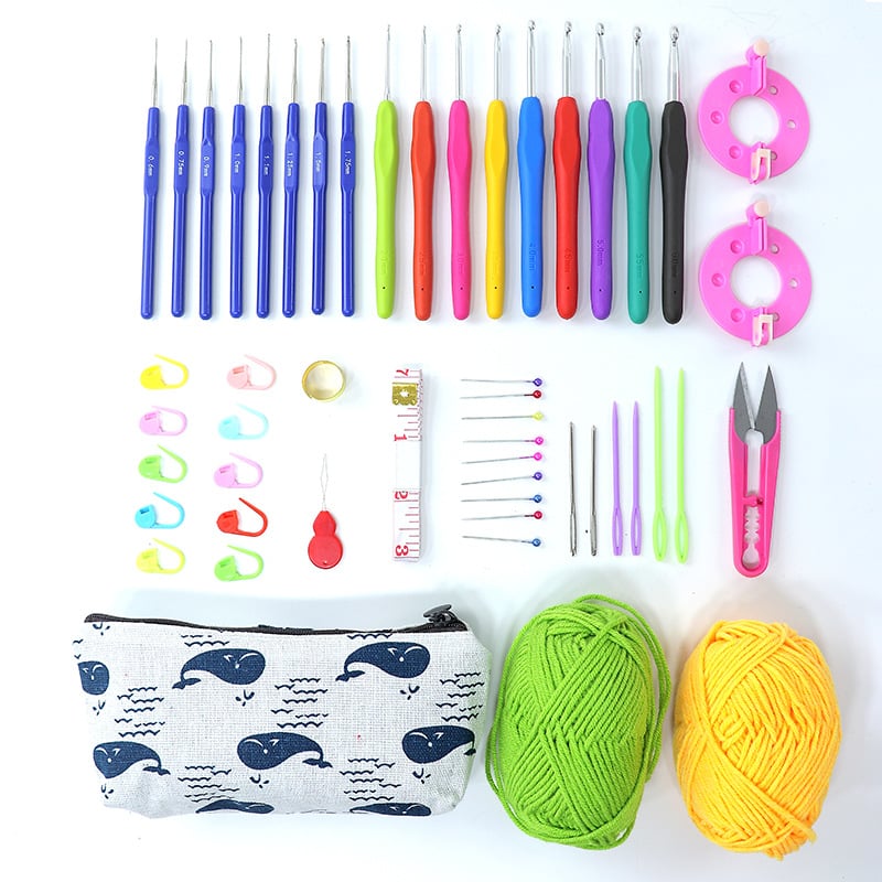 Set de unelte pentru tricotat pulover cu croșete - Zhiyue T1T, 24 buc., 470 g, stil drăguț