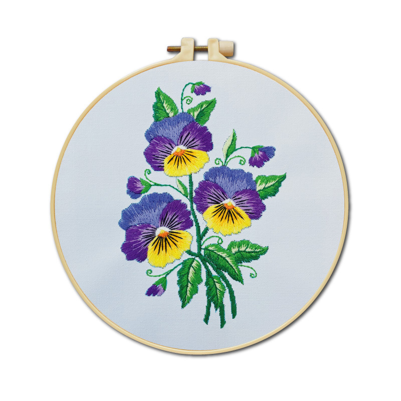 Qianniu DIY hímzőkészlet kezdőknek — Suzhou és Xiang hímzés, keresztszemes pamut vásznon, nappalira