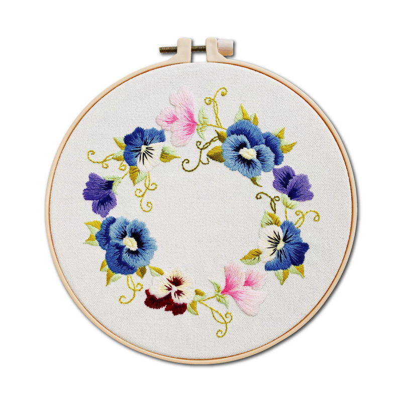 Qianniu DIY hímzőkészlet kezdőknek — Suzhou és Xiang hímzés, keresztszemes pamut vásznon, nappalira