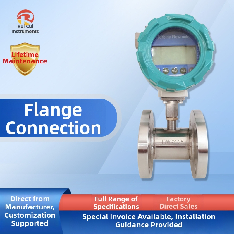 Turbínový průtokoměr pre tekutiny – Ruitest Instruments, 0-2000 m³/h, digitálny displej