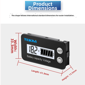 TEKIVI JX-6136 LCD измервател на мощност, вход 8-90 V, изход 8-90 V, -10 до +65 °C