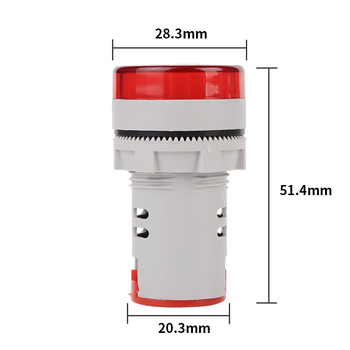 ST16VD Indikator signala DC napona, 22 mm okrugli panelni voltmetar, 12–24 V, univerzalni ulaz, raspon mjerenja 6–100 V